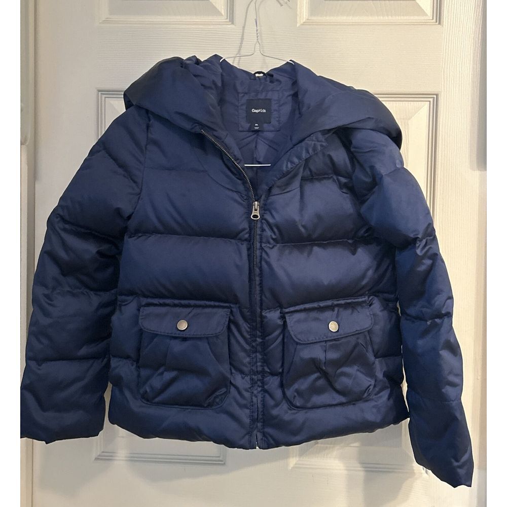 GAP KIDS Boys (XL) WINTER COAT Puffer JACKET Navy Blue